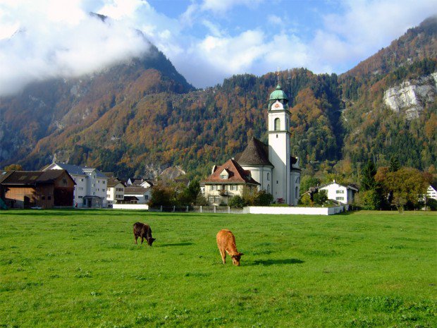 The small country of Switzerland