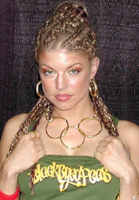 fergie wild half updo