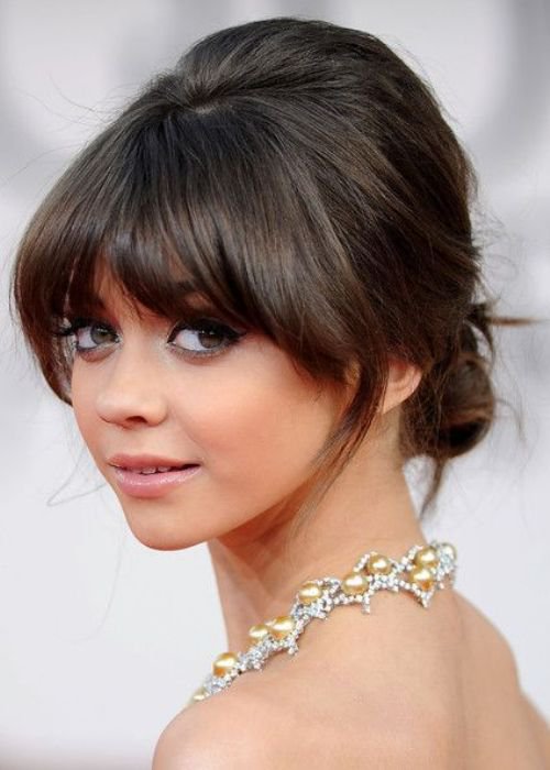 Image for wedding guest hairstyle with fringe