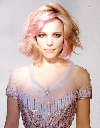 Rachel McAdams Side Swept Bangs: Pretty in Pink