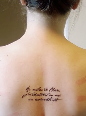 Middle Back tattoo