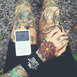 Middle Leg Knee tattoo