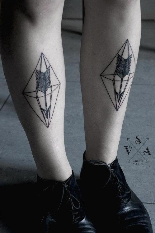 Shin tattoo