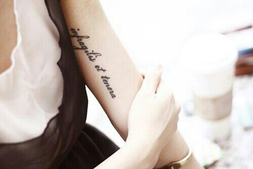 inner arm tattoo