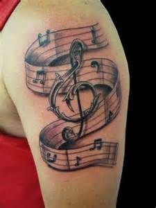 Music Note & Sheet - Upper Arm Piece