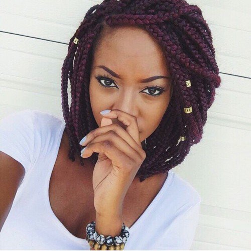 Hair Styles With Box Braids