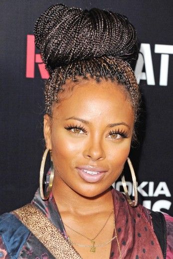 Micro Braids Hairstyles Buns