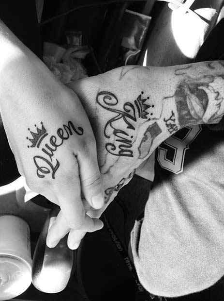 50 King And Queen Tattoos For Couples Herinterest Com