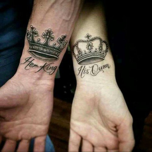 50 King And Queen Tattoos For Couples Herinterest Com