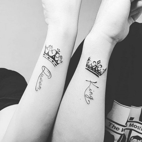 50 King And Queen Tattoos For Couples Herinterest Com