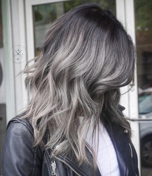 Short Hair With Gray Ombre