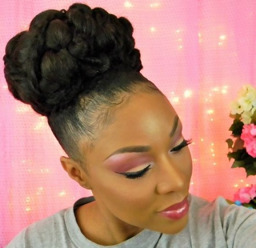 40 Updo Hairstyles for Black Women 2017 | herinterest.com/