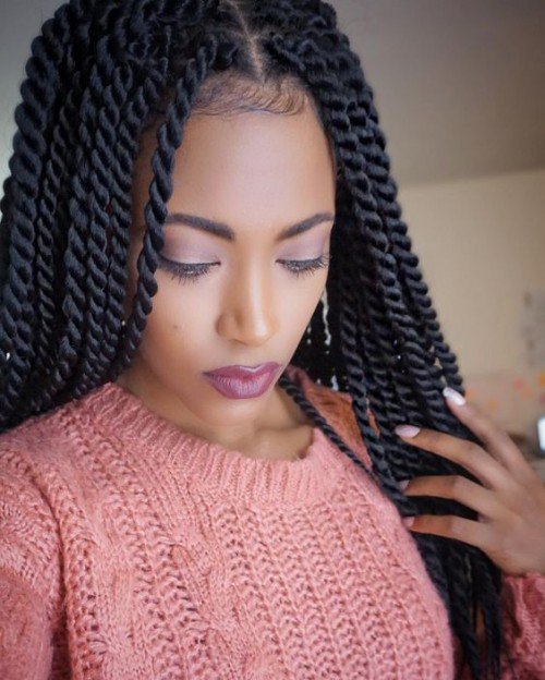 40 Twist Hairstyles for Natural Hair 2017 10