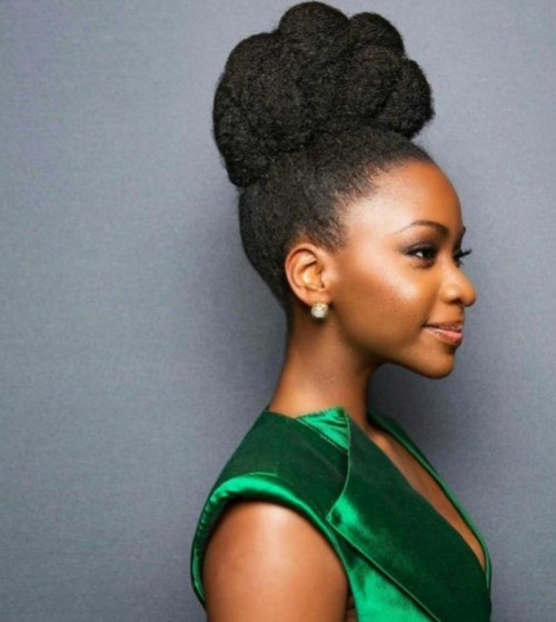 40 Updo Hairstyles for Black Women 2017 | herinterest.com/