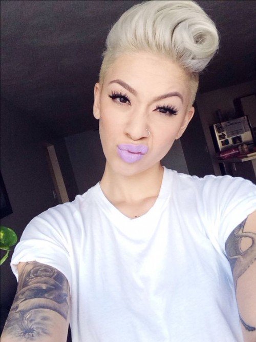 pompadour for double chin