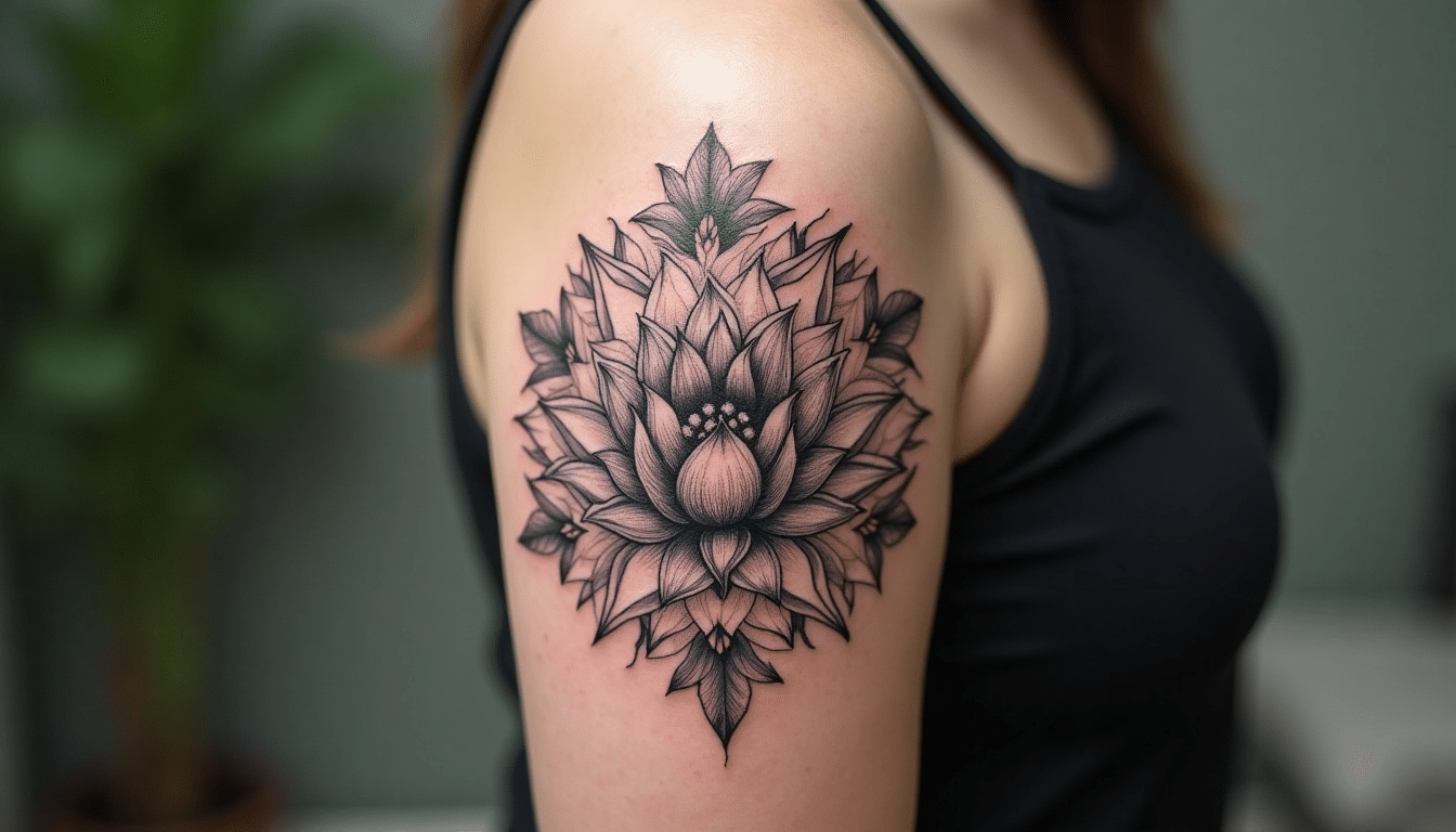 Floral Mandala with Lotus Core